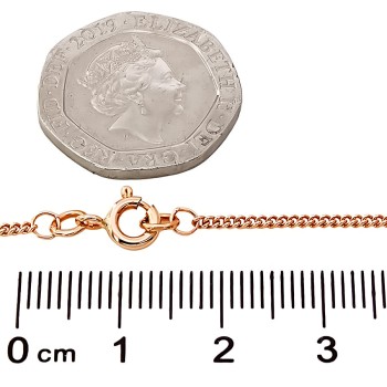 9ct rose gold 22 inch curb Chain